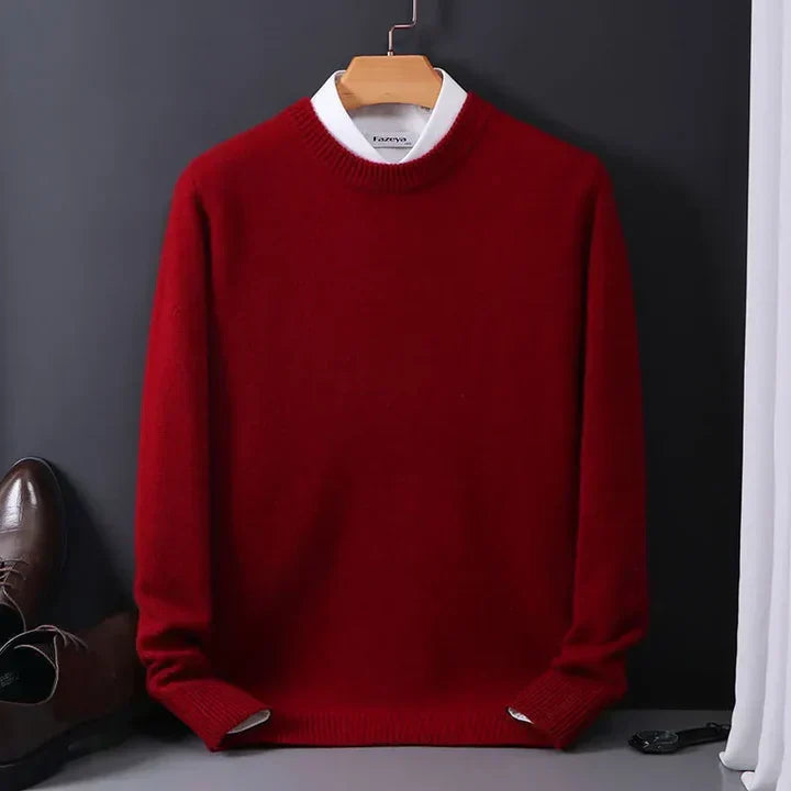 Men's Classic Crew Neck Soft Knit Sweater Wool 3