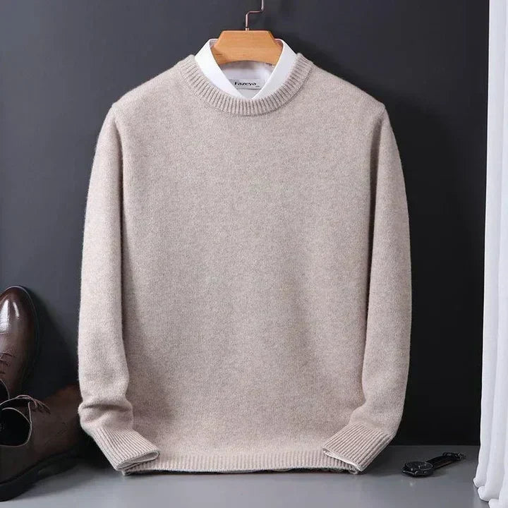 Men's Classic Crew Neck Soft Knit Sweater Wool 4