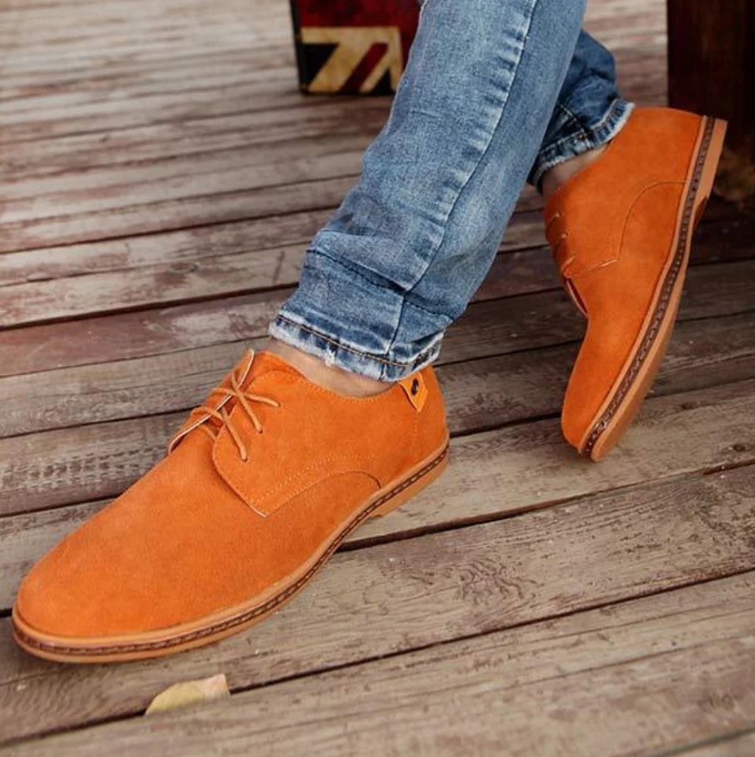 Men's Classic Derby Lace-Up Suede Shoes Smart Casual 3