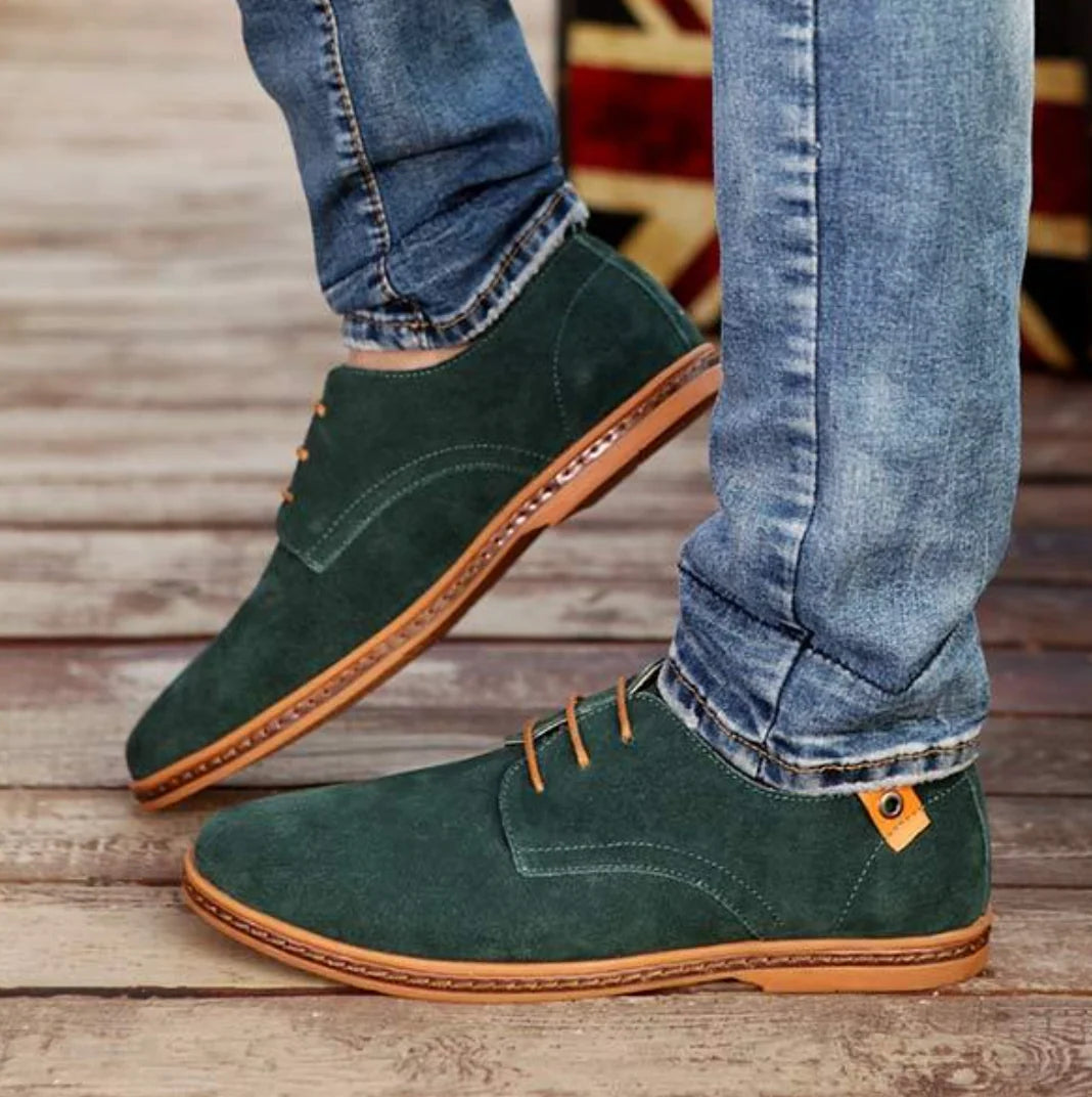 Men's Classic Derby Lace-Up Suede Shoes Smart Casual 4