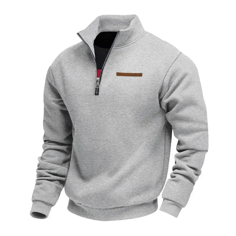 Mens Quarter Zip Jumper Fleece Lined Durable 3