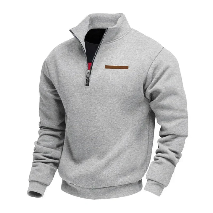 Mens Quarter Zip Jumper Fleece Lined Durable 3
