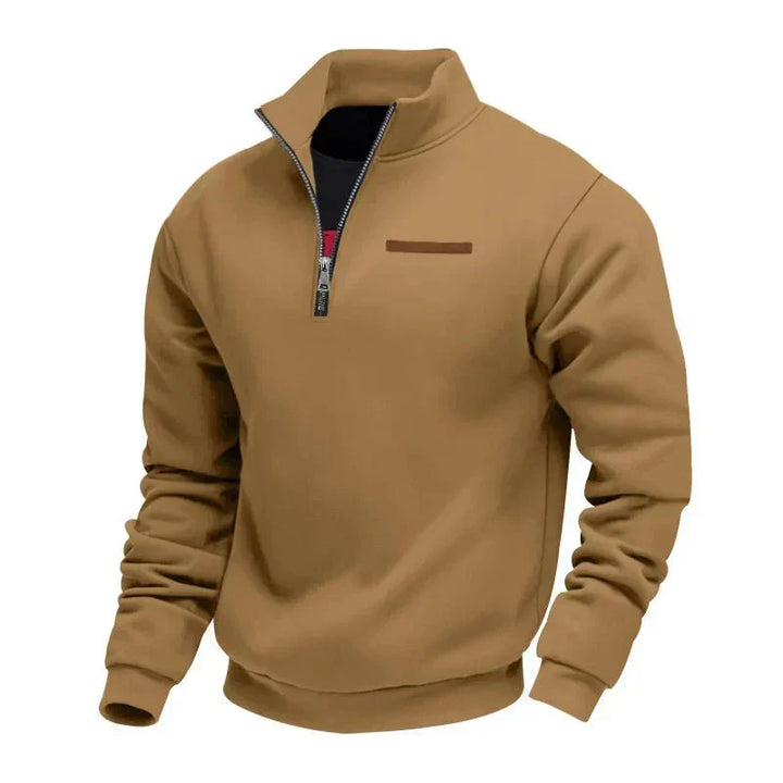 Mens Quarter Zip Jumper Fleece Lined Durable 4