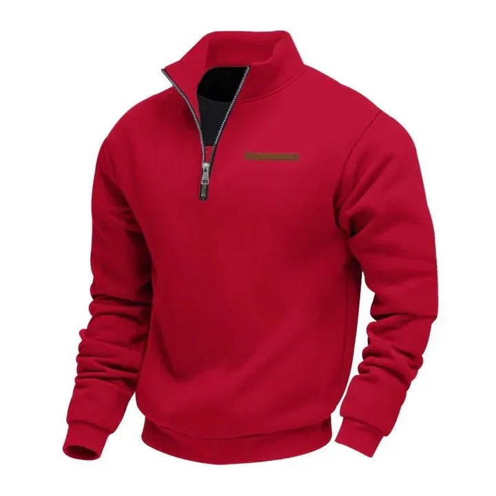 Mens Quarter Zip Jumper Fleece Lined Durable 5