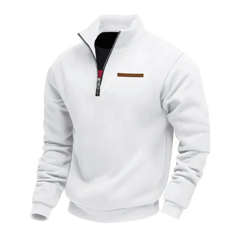Mens Quarter Zip Jumper Fleece Lined Durable 7