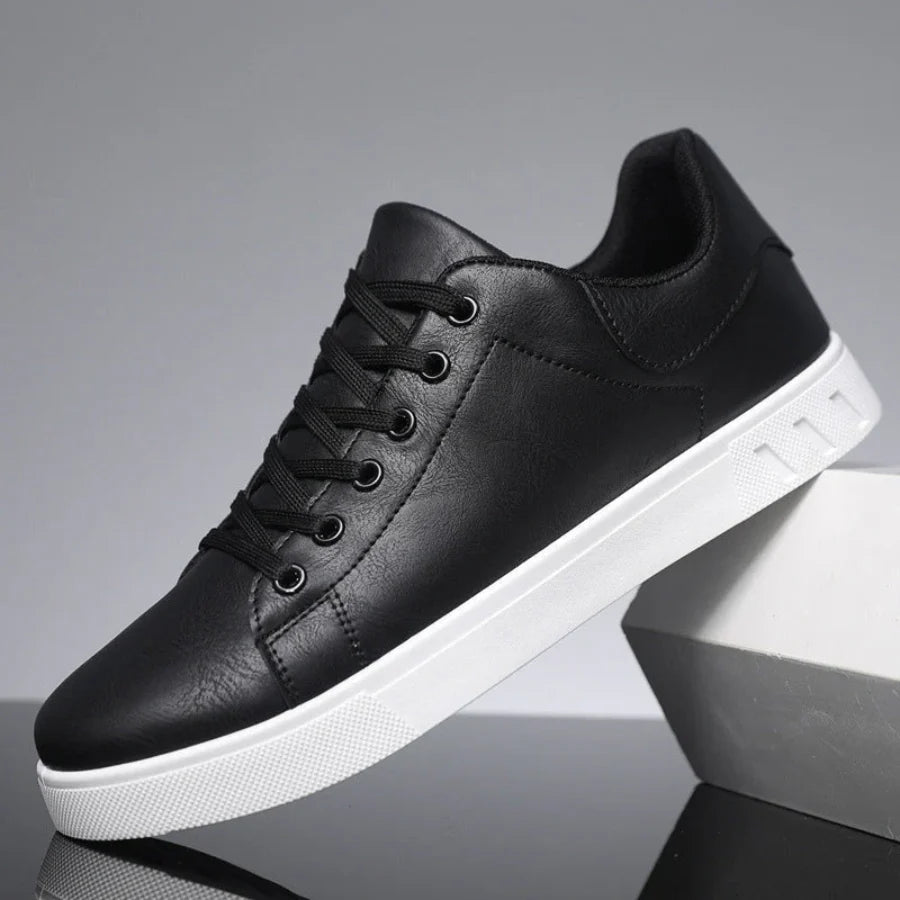 Mens Trainers Classic Leather Lace-Up Natural Hide 2