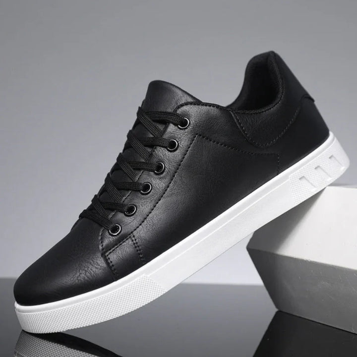 Mens Trainers Classic Leather Lace-Up Natural Hide 2