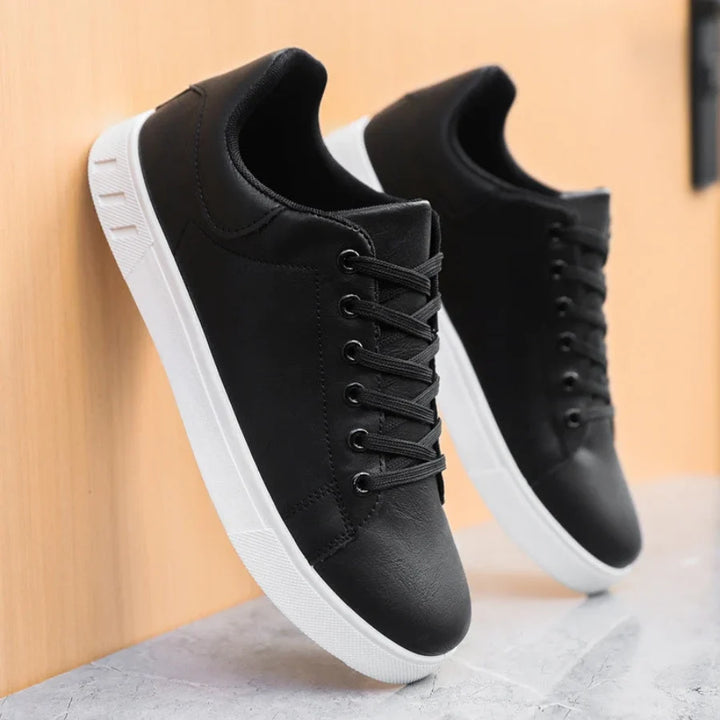 Mens Trainers Classic Leather Lace-Up Natural Hide 4