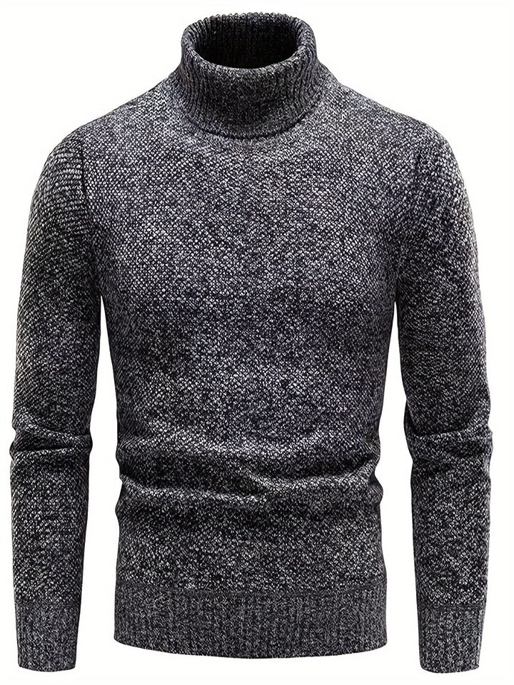 Men's Classic Rib Knit Long Sleeve Pullover Sweater Polyester 0