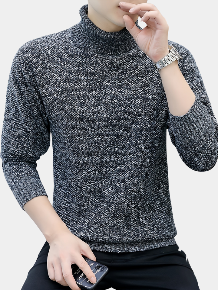 Men's Classic Rib Knit Long Sleeve Pullover Sweater Polyester 1