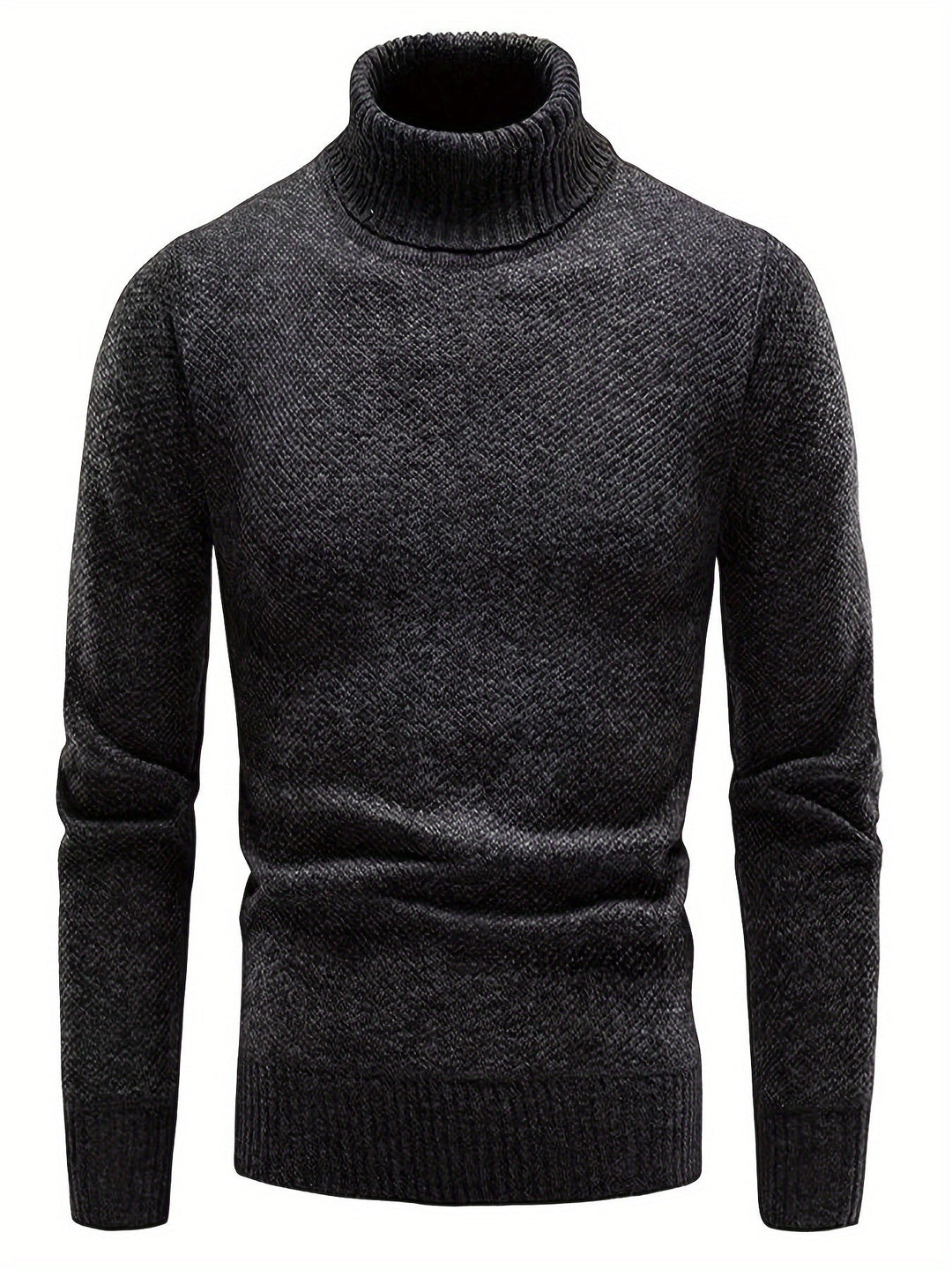Men's Classic Rib Knit Long Sleeve Pullover Sweater Polyester 4