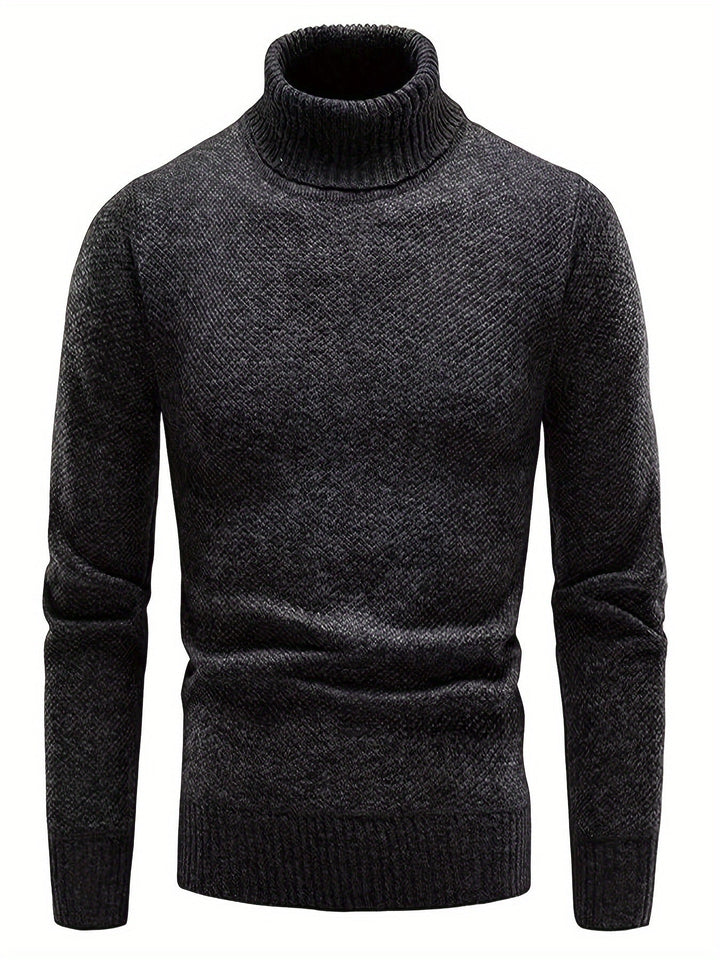 Men's Classic Rib Knit Long Sleeve Pullover Sweater Polyester 4