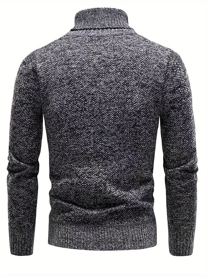 Men's Classic Rib Knit Long Sleeve Pullover Sweater Polyester 5