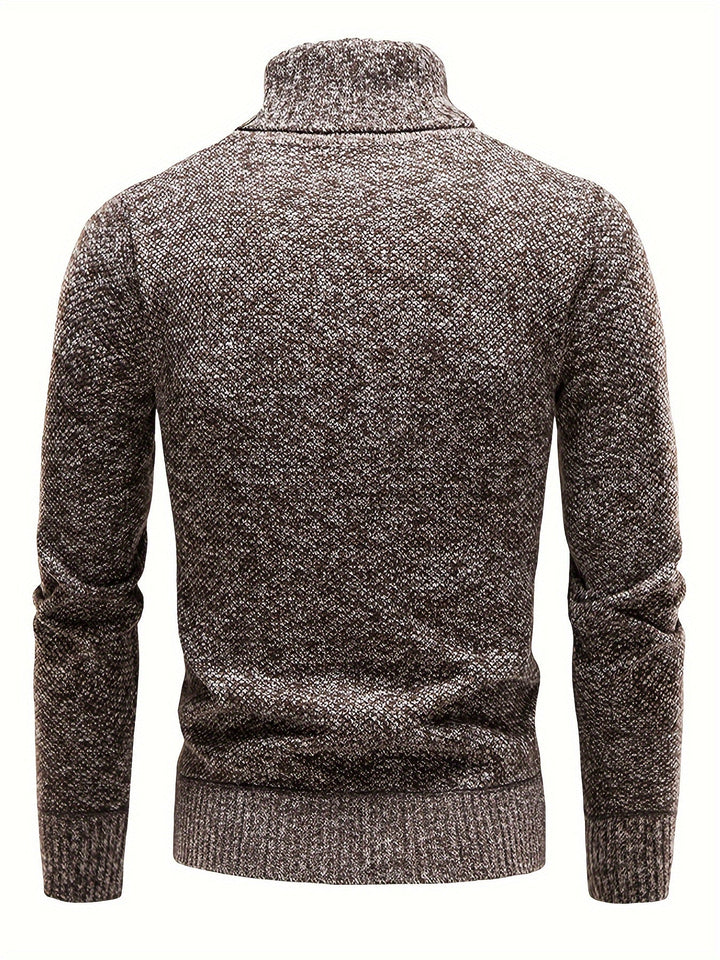 Men's Classic Rib Knit Long Sleeve Pullover Sweater Polyester 6