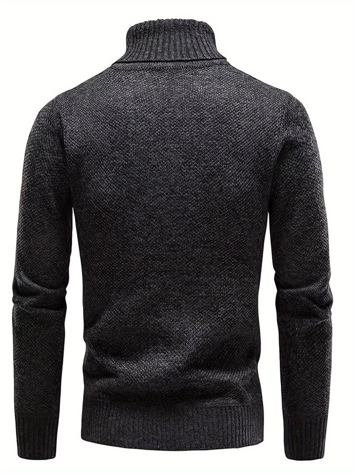 Men's Classic Rib Knit Long Sleeve Pullover Sweater Polyester 7