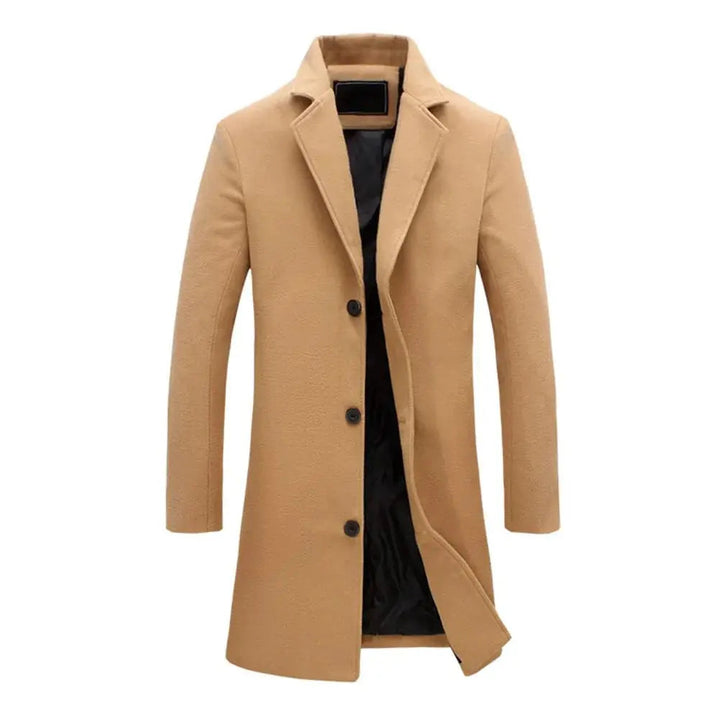 Men's Classic Tailored Long Wool Blend Overcoat 1
