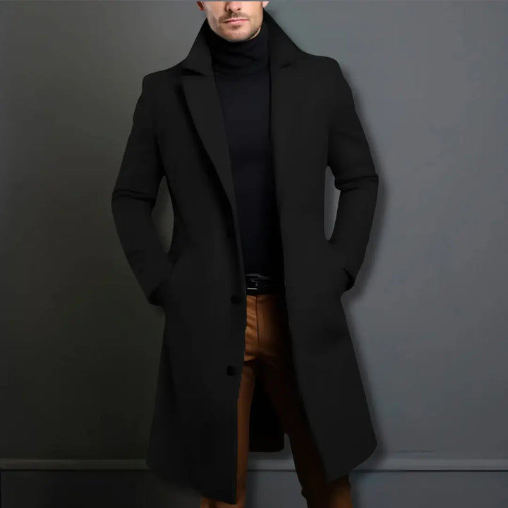 Men's Classic Tailored Long Wool Blend Overcoat 2