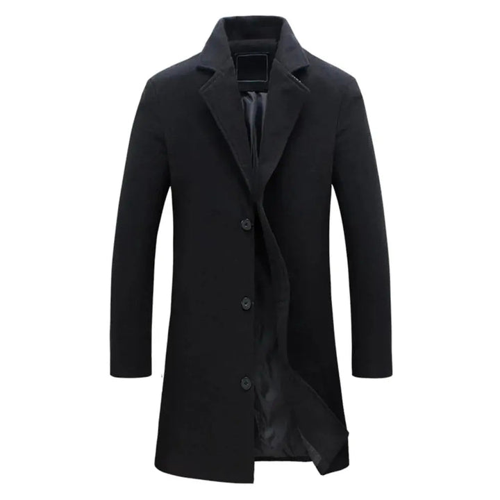 Men's Classic Tailored Long Wool Blend Overcoat 3