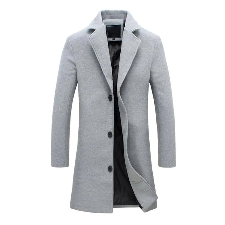 Men's Classic Tailored Long Wool Blend Overcoat 5