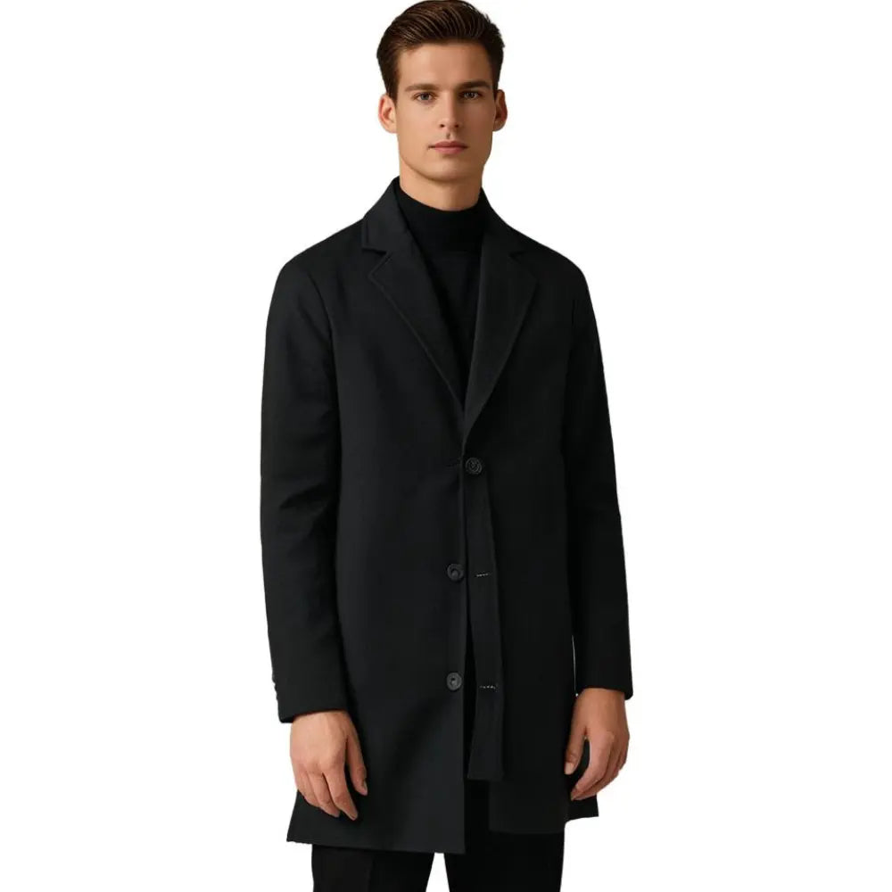 Men's Classic Tailored Long Wool Blend Overcoat 8