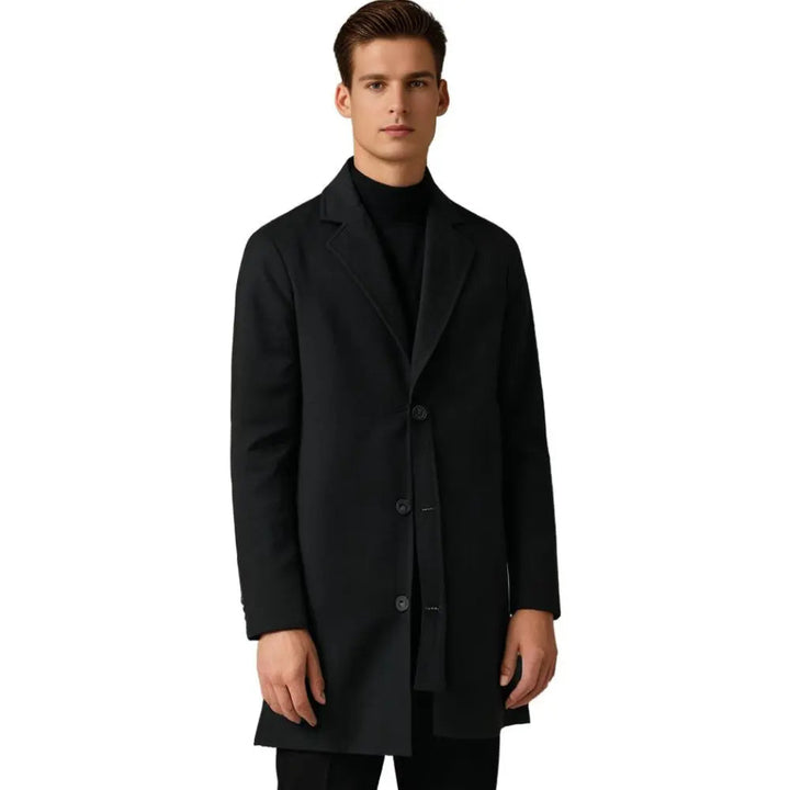 Men's Classic Tailored Long Wool Blend Overcoat 8