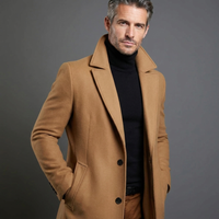 Men's Classic Tailored Long Wool Blend Overcoat