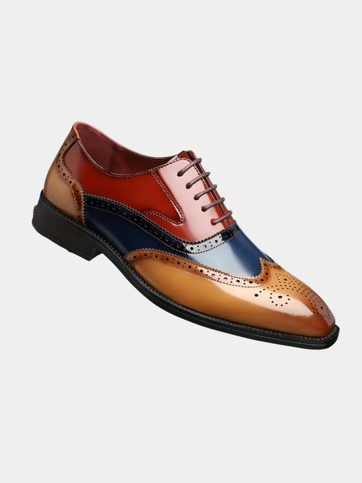 Men's Oxford Shoes Wingtip Brogue Leather Dress Shoes 1