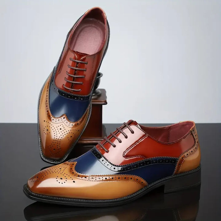 Men's Oxford Shoes Wingtip Brogue Leather Dress Shoes 6
