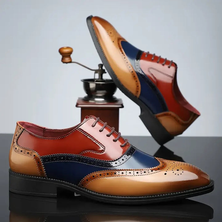 Men's Oxford Shoes Wingtip Brogue Leather Dress Shoes 7