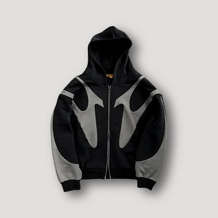 Men's Graphic Flame Pattern Zip Hoodie Casual Wear 1