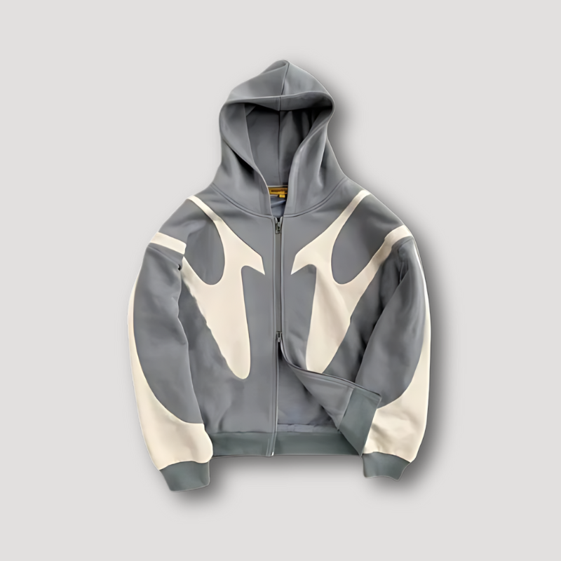 Men's Graphic Flame Pattern Zip Hoodie Casual Wear 2