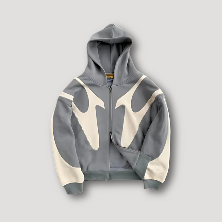Men's Graphic Flame Pattern Zip Hoodie Casual Wear 2