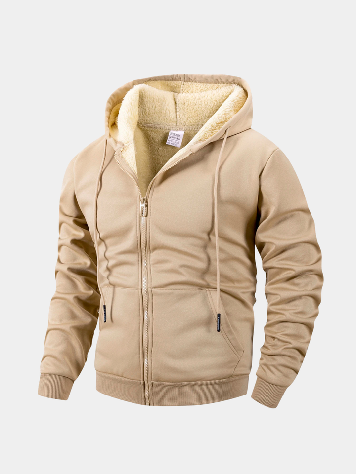 Men's Heavyweight Fleece Hooded Jacket for Winter Activities 1
