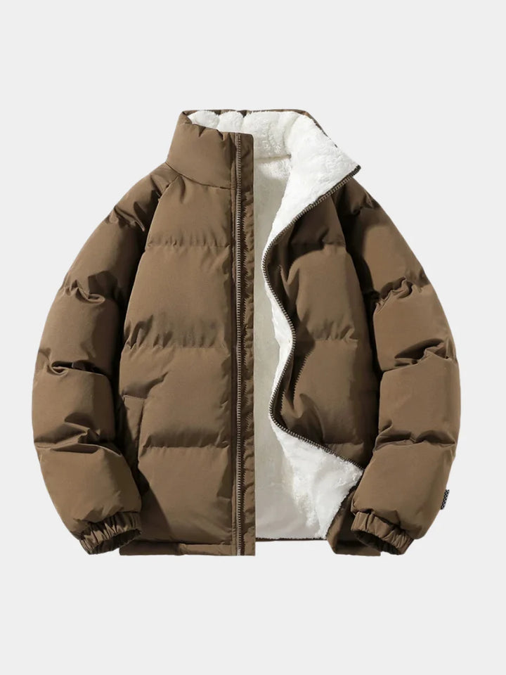 Men's Down Jacket Cotton Blend Insulated Puffer Fleece Lined 1
