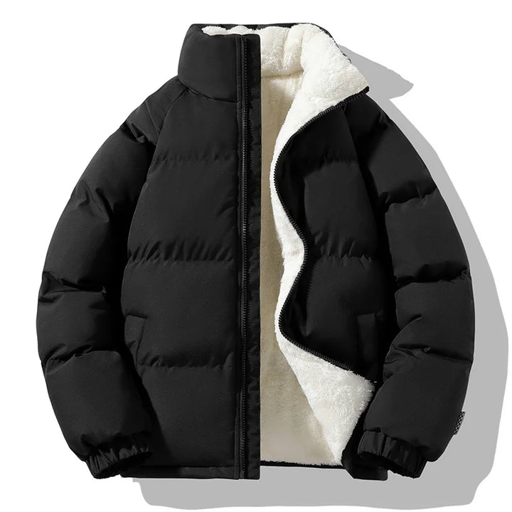 Men's Down Jacket Cotton Blend Insulated Puffer Fleece Lined 2