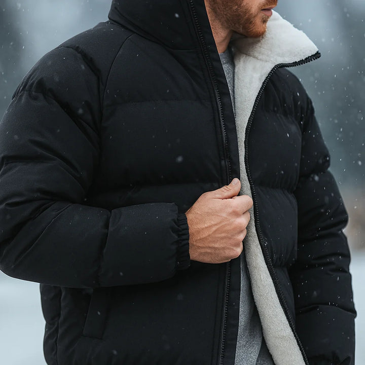 Men's Down Jacket Cotton Blend Insulated Puffer Fleece Lined 5
