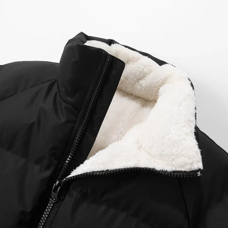Men's Down Jacket Cotton Blend Insulated Puffer Fleece Lined 7