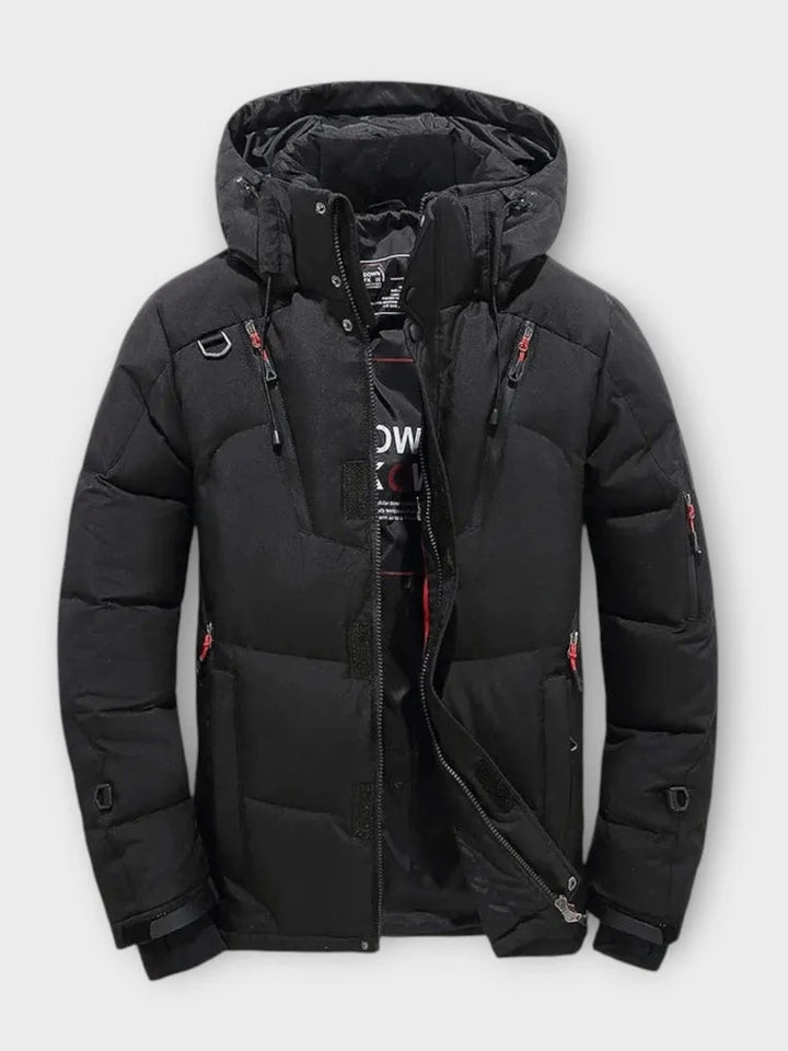 Men's Insulated Puffer Jacket Hooded Weather-Resistant 0