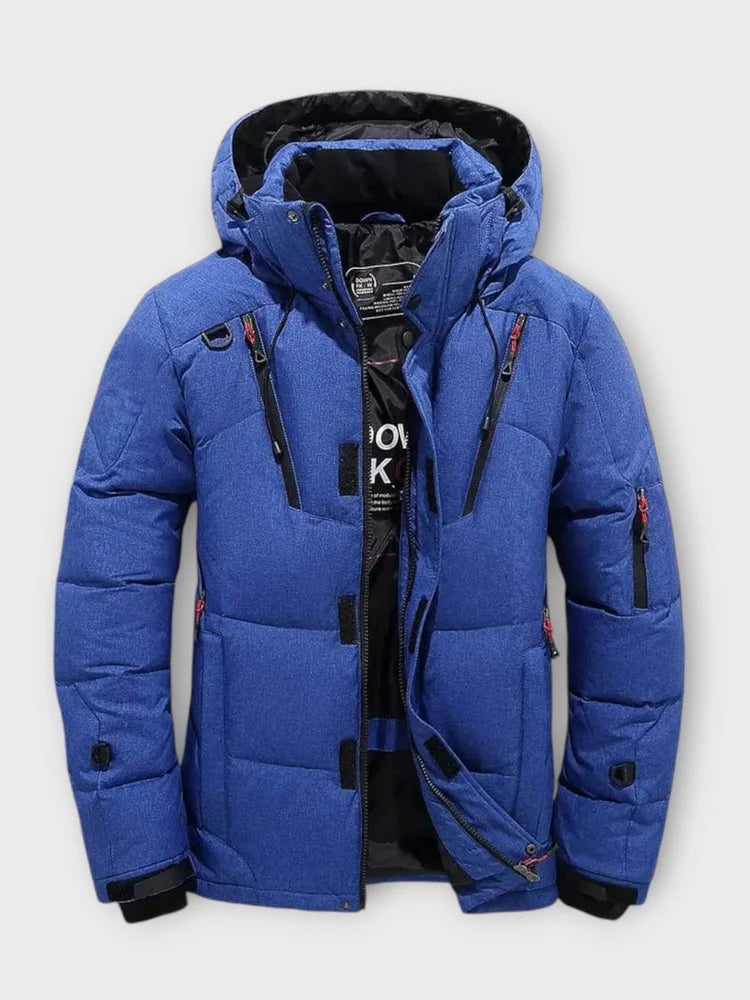 Men's Insulated Puffer Jacket Hooded Weather-Resistant 1