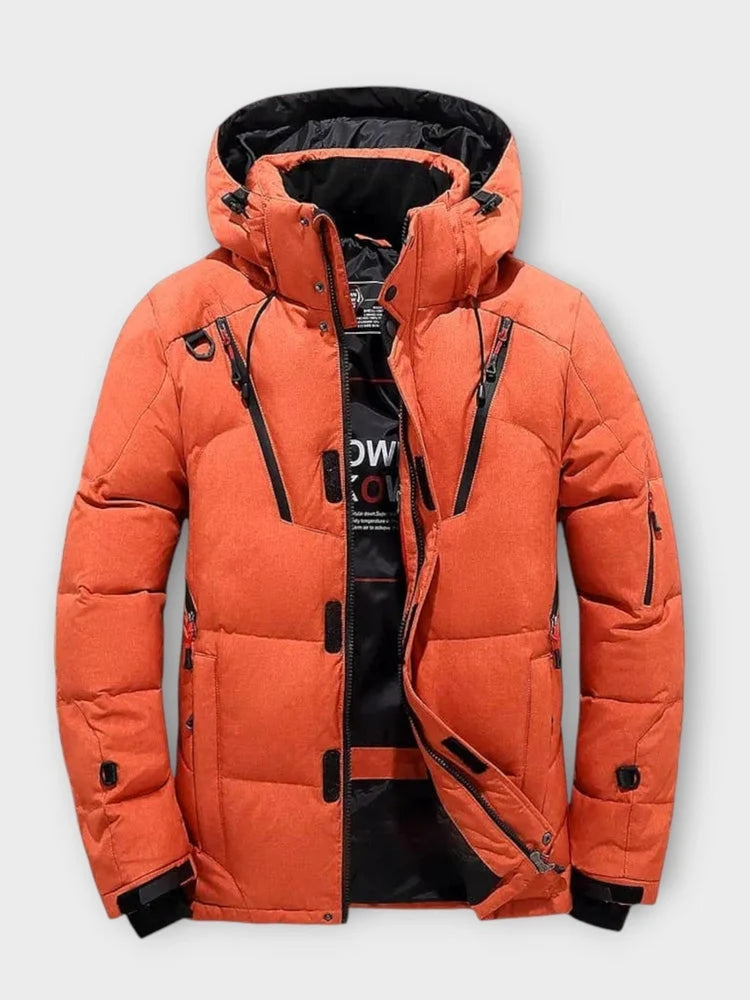 Men's Insulated Puffer Jacket Hooded Weather-Resistant 2