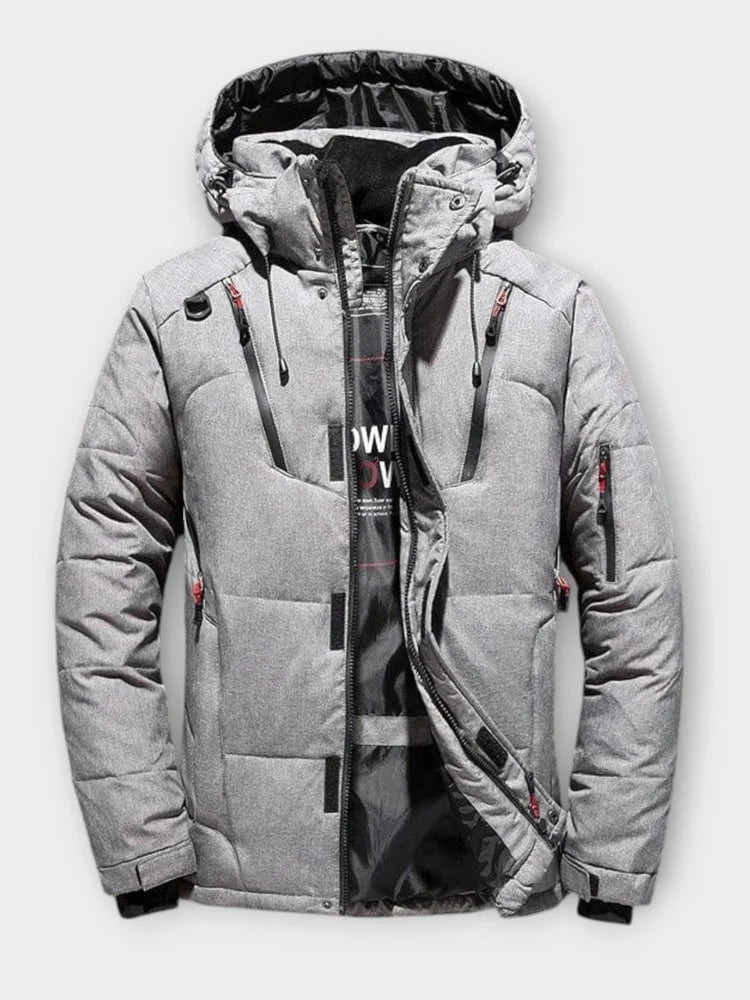 Men's Insulated Puffer Jacket Hooded Weather-Resistant 4