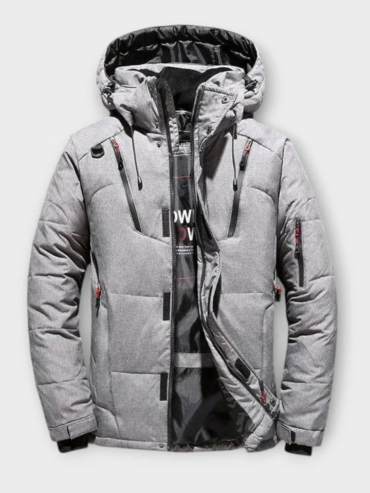Men's Insulated Puffer Jacket Hooded Weather-Resistant 4