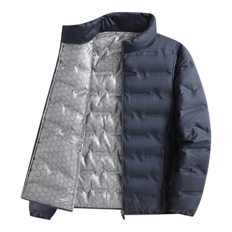Men's Down Jacket Quilted Insulated Lightweight Puffer High Collar 4