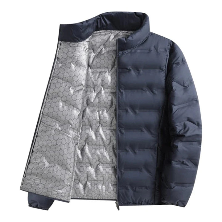 Men's Down Jacket Quilted Insulated Lightweight Puffer High Collar 4
