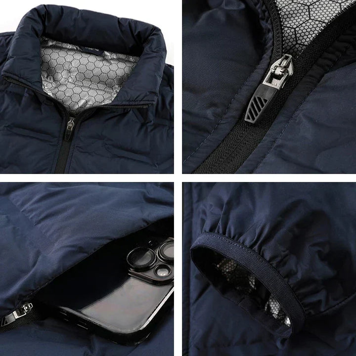 Men's Down Jacket Quilted Insulated Lightweight Puffer High Collar 7