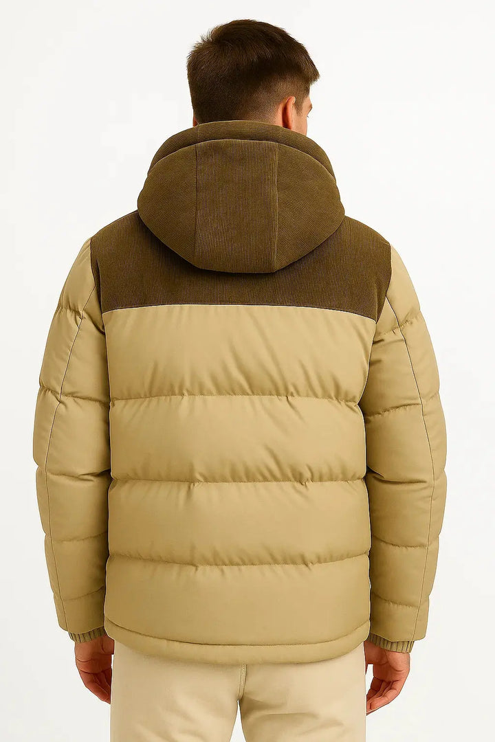Men's Puffer Jacket Modern Insulated Hooded Lightweight 4
