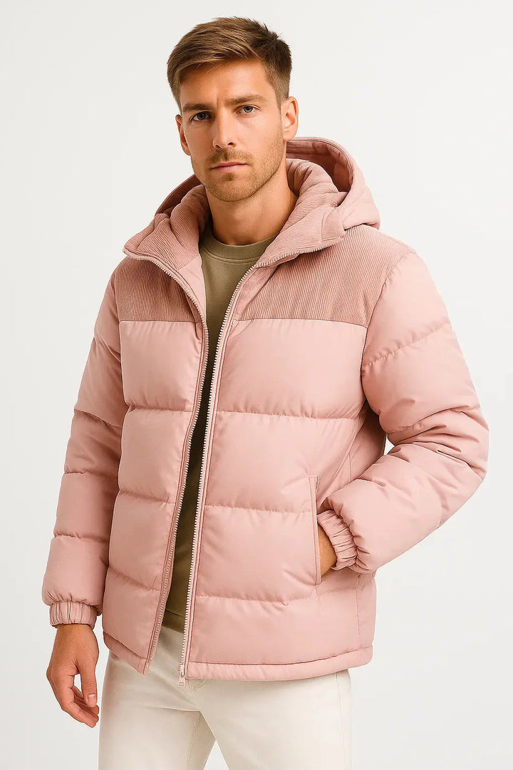 Men's Puffer Jacket Modern Insulated Hooded Lightweight 5
