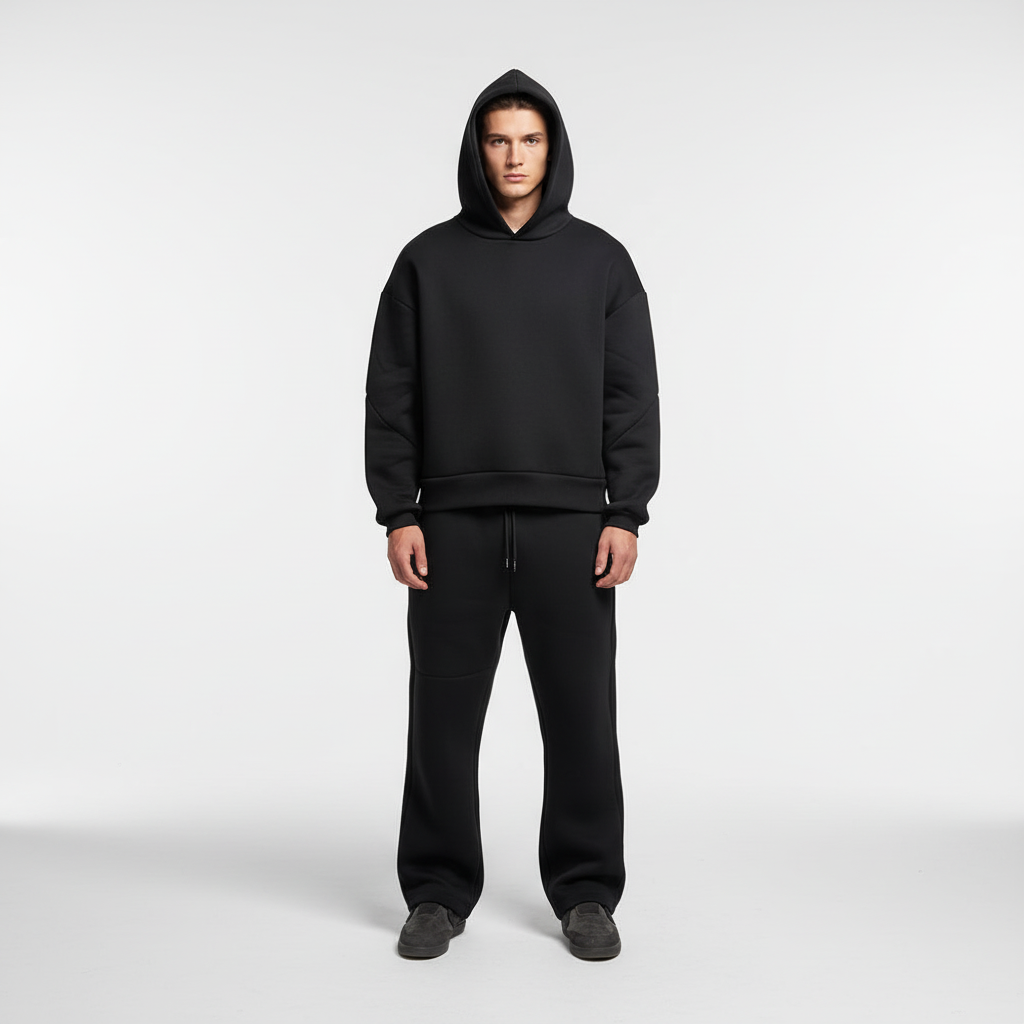 Men's Oversized Breathable Hoodie Joggers Tracksuit Set 0