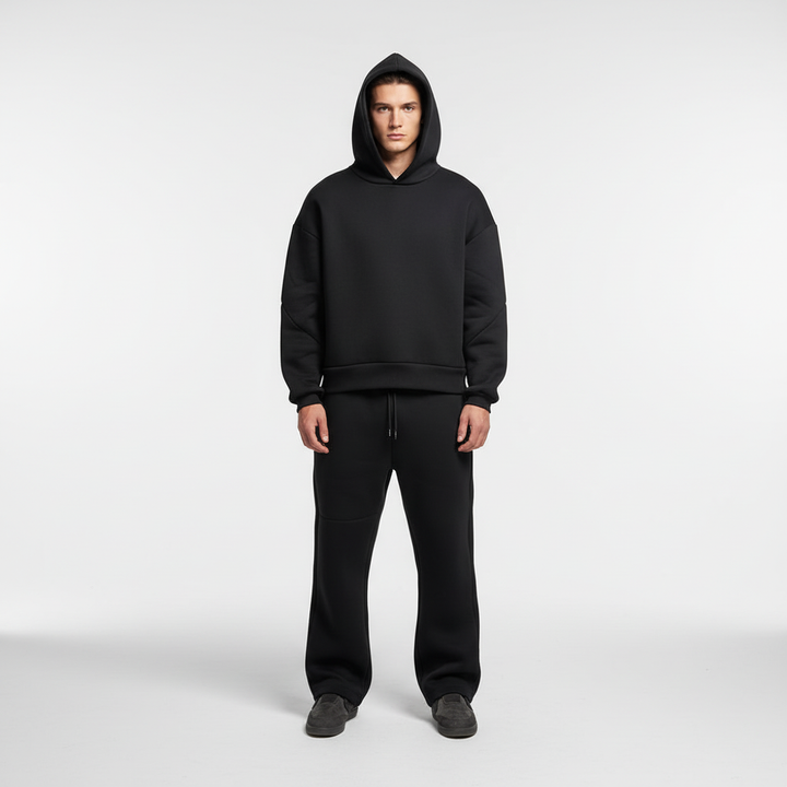 Men's Oversized Breathable Hoodie Joggers Tracksuit Set 0