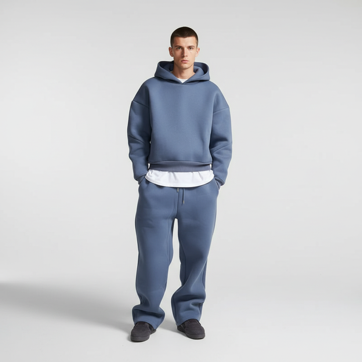 Men's Oversized Breathable Hoodie Joggers Tracksuit Set 1